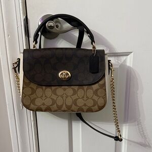 Coach Brown and Tan Crossbody Bag